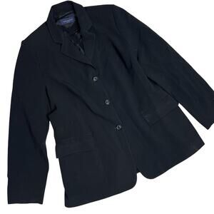 Piazza Sempione Women's Black 3-Button Blazer  Wool Spandex Size IT 46 = US 10